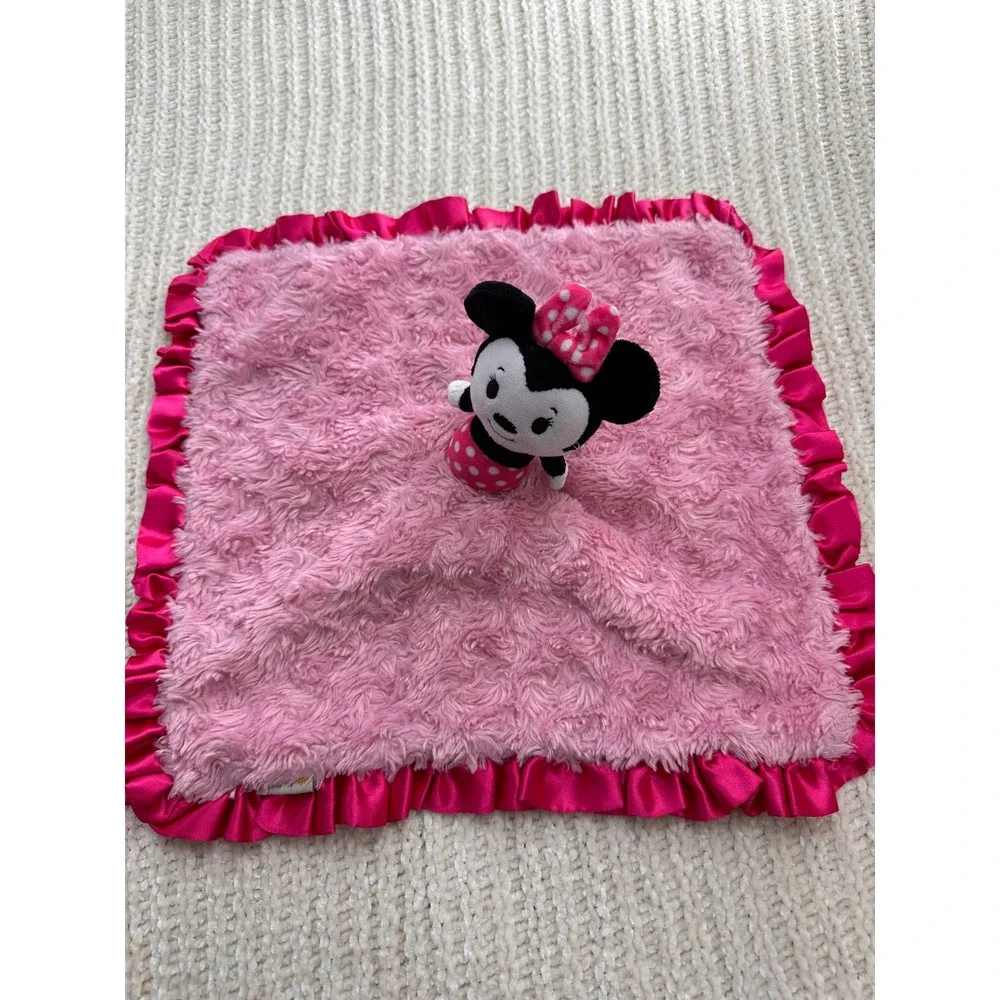 Disney Hallmark Itty Bittys Minnie Mouse Plush Baby Lovey Security Blanket Satin